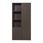 Temno rjava modularna omarica iz masivnega bora 108x215 cm Meggy – WOOOD