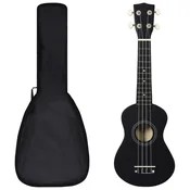 Vidaxl Otroški ukulele soprano s torbo črn 21