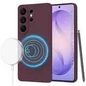Silikonski ovitek Techsuit SoftFlex MagSafe za Samsung Galaxy S26 Ultra - temno rdeč