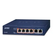 PLANET FSD-604HP network switch Unmanaged Fast Ethernet (10/100) Power over Ethernet (PoE) Black (FSD-604HP)