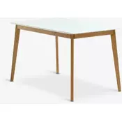 Trpezarijski sto 80x130 bela/natur