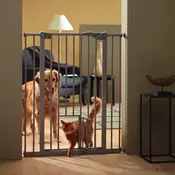SAVIC Zaščitna vrata za psa Dog Barrier 2 z vratci za mačke - Višina 107 cm, širina 75 do 84 cm