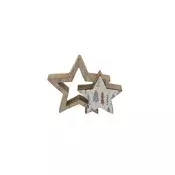 SILFC DEKORACIJA STAR WITH TREE PRINT