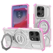 Hibridna maska Carbon Shield Pro za Motorola Edge 50 Pro - pink transparent