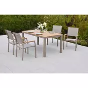 Gardenson VRTNA GARNITURA PIEMONT aluminij naravne barve, barve šampanjca