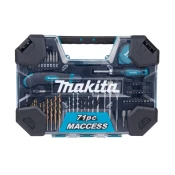 Makita Komplet svedrov a príslušenstva 71 kosov v plastičnem kovčku E-22589