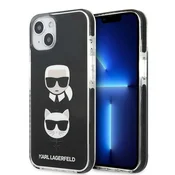 Ovitek Karl Lagerfeld Karl&Choupette Head za iPhone 13 - Črn