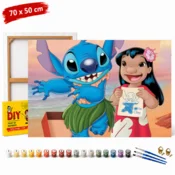 ERS Slika po številkah z okvirjem Stitch z risbo 70x50 cm