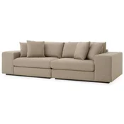 Casa Padrino luxury sofa with cushions gray/black 280 x 120 x H. 90 cm - Living room sofa - Hotel sofa - Living room furniture - Hotel furniture - Luxury furniture - Luxury quality