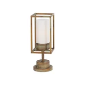 Moretti Luce Podstavna svetilka Cubic3 3369 medeninasta antika/opal - Antični - starinska medenina, opal - Kovina