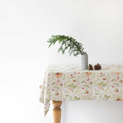 Božični laneni prt Linen Tales Jingle Bells, 140x140 cm