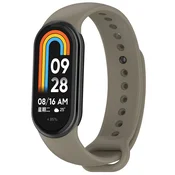 Silikonski pas Techsuit W014 za Xiaomi Mi Band 8/8 NFC/9/9 NFC/Smart Band 10 - temno siv