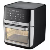 Brock DA 1000 BK, Air fryer, 1800 W, 12L, 40-200°C, Prozor, digitalna, crna, konvekcijska pećnica