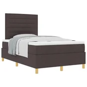 vidaXL vidaXL Postelja z vzmetnico z vzmetnico Temno rjava 120 x 190 cm blago, (5000127252)