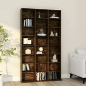 Ormaric za CD dimljeni hrast 102x23x177,5 cm konstruirano drvo
