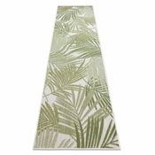 eoshop Preproga, tekač SISAL SION palmovi listi, tropski 2837 flat weave ecru/green ( - Velikost: 70x250 cm)