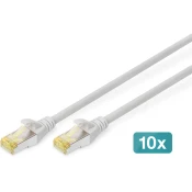 DIGITUS Digitus DK-1644-A-050-10 RJ45 omrežni kabel\, Patch kabel CAT 6a S/FTP 5.00 m siva  1 kos, (20519052)