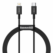 Baseus Superior kabel USB Type C - Lightning Power Delivery 20W 1m (CATLYS-A01): crni
