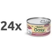 Oasy Cat Natury Adult fileji v juhi, konzerva - tuna in kozice - 85 g 24 x 85 g