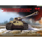 Pz.Kpfw. VI Ausf.B King Tiger pozna proizvodnja s celo podrobno notranjostjo
