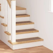 Podloge protiv klizanja za stepenice 15 pcs Smeda 75 x 20 cm PP