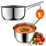 KADAX Steel Pot kozica 1L indukcijska plinska kozica iz nerjavečega jekla z ročajem 14 cm, (5000355909)