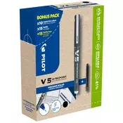 Pilot PILOT roler V5 HI-TECPOINT, črn, BONUS PAKET, (21655881)