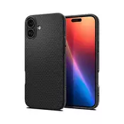 shumee Spigen Liquid Air - ovitek za iPhone 16 Plus (mat črn)