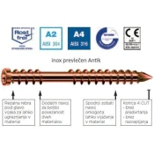 VIJAK SPAX-D 5,0*60 DELNI TORX A2 ANTIK
