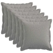 vidaXL Prevleka za blazino 6 pcs HOUTEN Oblačno siva 40 x 40 cm