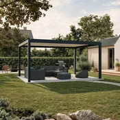 Bioklimatska pergola Ancora Samostoječa, 4 x 5 m, Antracit-bela, Električni