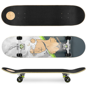 Spokey SKALLE PRO Skateboard 78,7 x 20 cm, ABEC7, siva