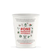 Illy papirnati lonček s pokrovom za kavo bel 236 ml
