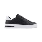 Armani Exchange za moške. XM000140AF11916MC011 Črne superge z logotipom crossover (39), Črna, Ravna stran, Čipke, Prilož