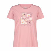 CMP WOMAN T-SHIRT, ženska majica za planinarenje, roza 38T6656