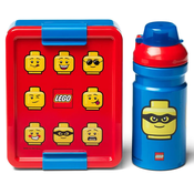 Set crveno-plave kutije za užinu i boce LEGO® Iconic