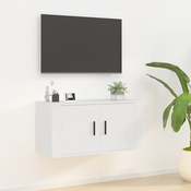 Zidni TV ormaric bijeli 80x34,5x40 cm
