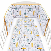3-delna posteljnina New Baby 90/120 cm City mustard