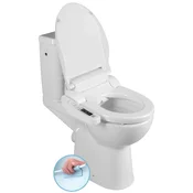 HANDICAP zaprt kavč, dvignjen sedež, elektronski bide BLOOMING EKO PLUS, brez oboda, P-Trap, bela - Bela - 37,5x86,5x67,5 cm - Sapho - 24 - Keramika - Classic - 375 - 865 - 675 - 14