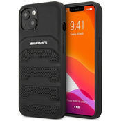 AMG AMHCP13MGSEBK iPhone 13 6,1 black hardcase Leather Debossed Lines (AMHCP13MGSEBK)
