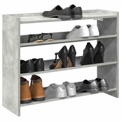 Stalak za cipele boja betona 80x25x62 cm konstruirano drvo
