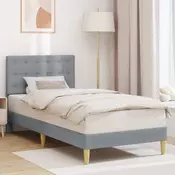 Krevetna konstrukcija Svjetlosiva 80 x 200 cm Tkanina