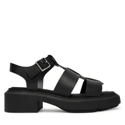 Sandali Calvin Klein Chunky Sandal Fisherm Lth HW0HW02904 Črna