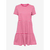 Dark pink ladies striped dress ONLY May - Women