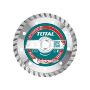 TOTAL Univerzalna turbo dijamantska rezna ploca 115mm suvo/mokro