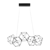 Crna LED viseca svjetiljka aluminijska Nebula – Nova Luce