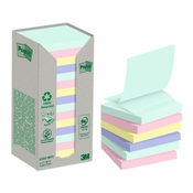 Post-It samolepilni Z-blocks Super Sticky NATURE, reciklirani - 76x76 mm, 16 kosov
