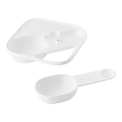 Food container insert with measuring spoon, plastic, size S, Cube -