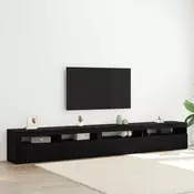 Set TV komoda S LED lampica 3 pcs Crni hrast 270 x 35 x 40 cm