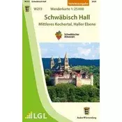 Schwäbisch Hall - Mittleres Kochertal, Haller Ebene. Wanderkarte 1:25.000